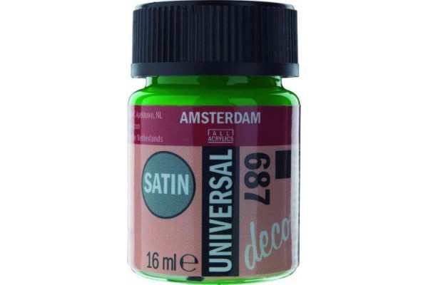 ΧΡΩΜΑ AMSTERDAM UNIVERSAL SATIN BRIGHT GREEN 687 16ml