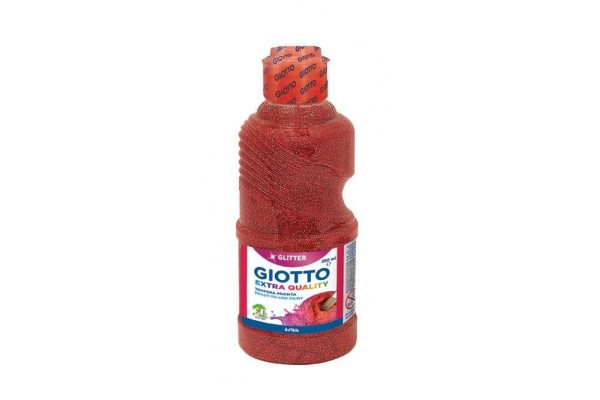 ΤΕΜΠΕΡΑ ΜΠΟΥΚΑΛΙ 250ML ΚΟΚΚΙΝΟ GLITTER GIOTTO