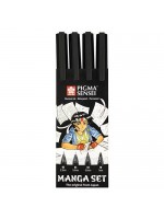 ΜΑΡΚΑΔΟΡΑΚΙΑ MANGA PIGMA  SET, 4ΤΕΜ. ΜΑΥΡΟ ΧΡΩΜΑ(0.3MM-0.4MM-0.6MM-1MM)