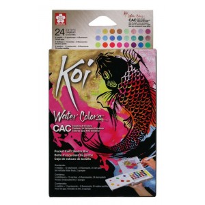 ΣΕΤ WATERCOLOURS Creative Art Colors 24 ΧΡΩΜΑΤΑ+ΑΞΕΣΟΥΑΡ  KOI SAKURA