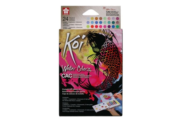 ΣΕΤ WATERCOLOURS Creative Art Colors 24 ΧΡΩΜΑΤΑ+ΑΞΕΣΟΥΑΡ  KOI SAKURA