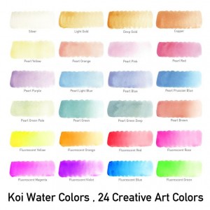ΣΕΤ WATERCOLOURS Creative Art Colors 24 ΧΡΩΜΑΤΑ+ΑΞΕΣΟΥΑΡ  KOI SAKURA