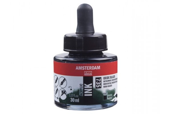 ΜΕΛΑΝΙ INK AMSTERDAM 30ml 735 OXIDE BLACK