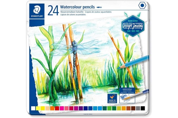 ΣΕΤ ΜΟΛΥΒΙΑ WATERCOLOUR ΣΕ ΜΕΤΑΛΛΙΚΗ ΚΑΣΕΤΙΝΑ STAEDTLER 24ΤΕΜ