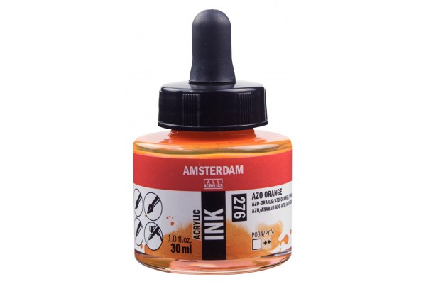 ΜΕΛΑΝΙ INK AMSTERDAM 30ml 276 AZO ORANGE
