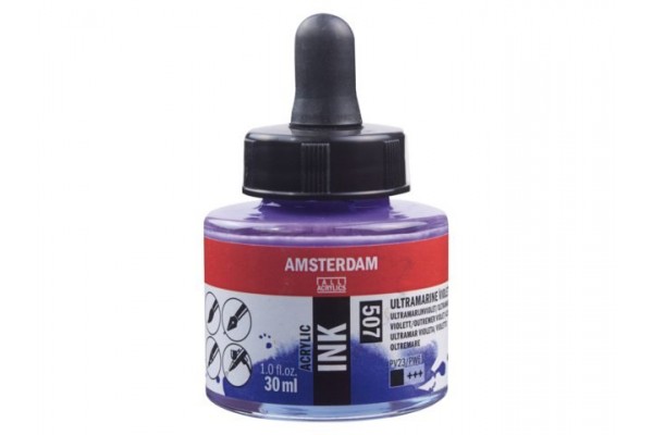 ΜΕΛΑΝΙ INK AMSTERDAM 30ml 507 ULTRAMARINE VIOLET