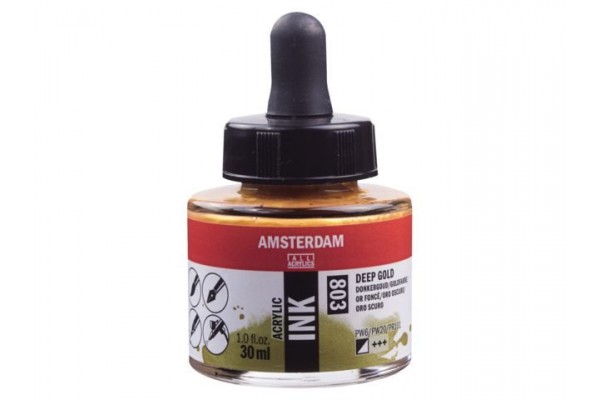ΜΕΛΑΝΙ INK AMSTERDAM 30ml 803 DEEP GOLD