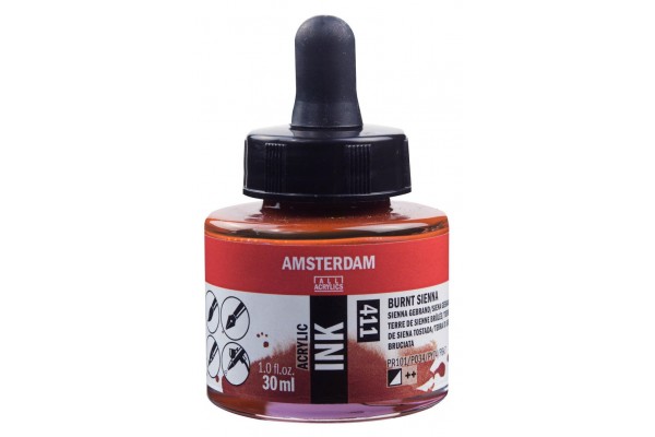 ΜΕΛΑΝΙ INK AMSTERDAM 30ml 411 BURNT SIENNA