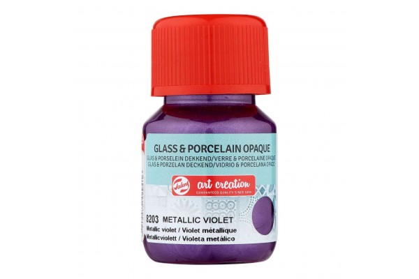 ΧΡΩΜΑ ΓΙΑ ΓΥΑΛΙ & ΠΟΡΣΕΛΑΝΗ ART CREATION OPAQUE 30ML 8203 METALLIC VIOLET