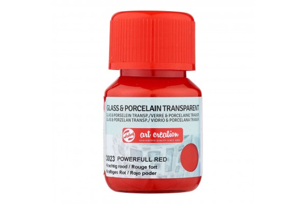 ΧΡΩΜΑ ΓΙΑ ΓΥΑΛΙ & ΠΟΡΣΕΛΑΝΗ ART CREATION TRANSPARENT 30ML 3023 POWERFULL RED