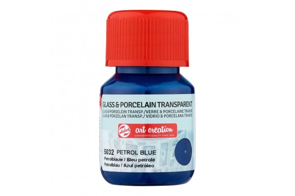 ΧΡΩΜΑ ΓΙΑ ΓΥΑΛΙ & ΠΟΡΣΕΛΑΝΗ ART CREATION TRANSPARENT 30ML 5032 PETROL BLUE