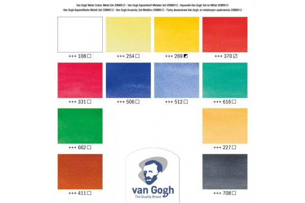 ΣΕΤ WATERCOLOUR ΣΕ ΜΕΤΑΛΛΙΚΗ ΚΑΣΕΤΙΝΑ VAN GOGH 12 ΧΡΩΜΑΤΩΝ