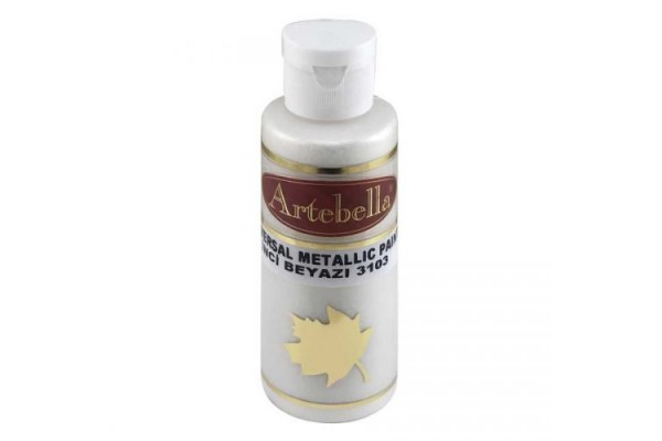 ΑΚΡΥΛΙΚΟ ΜΕΤΑΛΛΙΚΟ No 3103 ΑΣΠΡΟ ΠΕΡΛΑ 130CC  ARTEBELLA