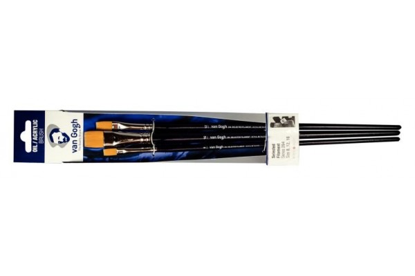 ΣΕΤ ΠΙΝΕΛΑ ΛΑΔΙ/ΑΚΡΥΛΙΚΟ S294 VAN GOGH 3ΤΕΜ ΠΛΑΚΕ (SIZE 8,12,16)