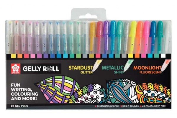 ΣΤΥΛΟ GELLY ROLL (GLITTER-12TEM/SHINY 6TEM/FLUO-6TEM)  MIXED ΣΕΤ 24