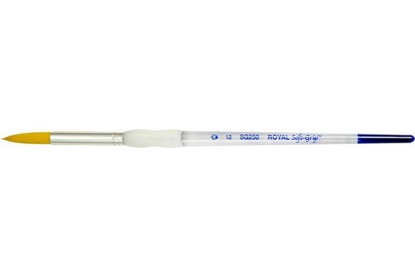 ΠΙΝΕΛΟ ΣΤΡΟΓΓΥΛΟ Νο 12 SOFTGRIP ΑΚΡΥΛΙΚΟ-ΛΑΔΙ-ΑΚΟΥΑΡΕΛΑ SG250-12