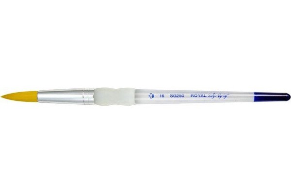 ΠΙΝΕΛΟ ΣΤΡΟΓΓΥΛΟ Νο 16 SOFTGRIP ΑΚΡΥΛΙΚΟ-ΛΑΔΙ-ΑΚΟΥΑΡΕΛΑ SG250-16