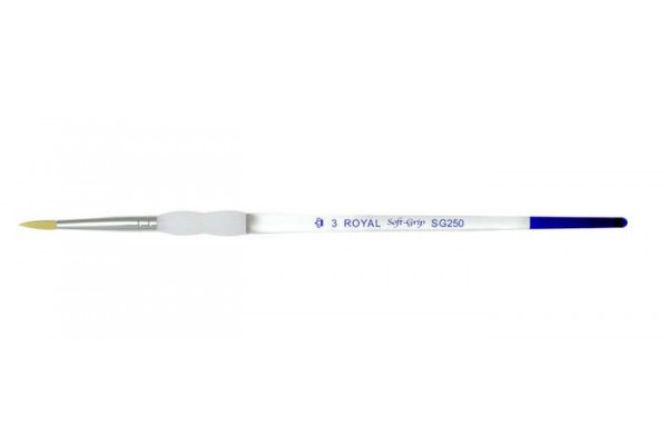 ΠΙΝΕΛΟ ΣΤΡΟΓΓΥΛΟ Νο 3 SOFTGRIP ΑΚΡΥΛΙΚΟ-ΛΑΔΙ-ΑΚΟΥΑΡΕΛΑ SG250-3