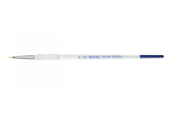 ΠΙΝΕΛΟ ΣΤΡΟΓΓΥΛΟ Νο3/0 SOFTGRIP ΑΚΡΥΛΙΚΟ-ΛΑΔΙ-ΑΚΟΥΑΡΕΛΑSG250-3/0