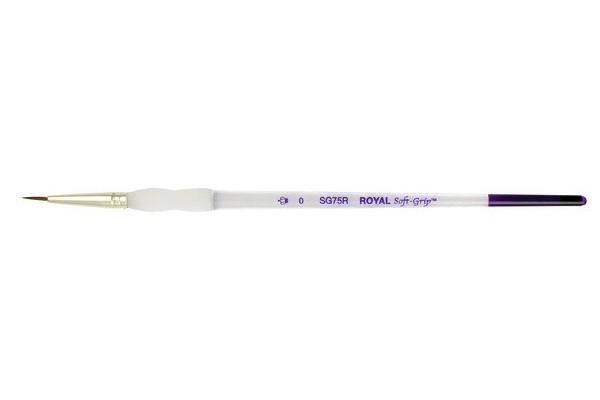 ΠΙΝΕΛΟ ΣΤΡΟΓΓΥΛΟ Νο 0 SOFTGRIP ΑΚΡΥΛΙΚΟ-ΛΑΔΙ-ΑΚΟΥΑΡΕΛΑ SG75R-0