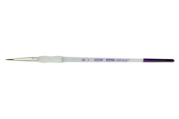 ΠΙΝΕΛΟ ΣΤΡΟΓΓΥΛΟ Νο 1 SOFTGRIP ΑΚΡΥΛΙΚΟ-ΛΑΔΙ-ΑΚΟΥΑΡΕΛΑ SG75R-1