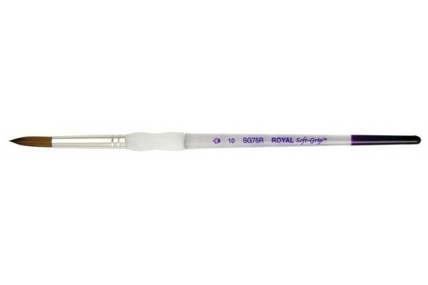 ΠΙΝΕΛΟ ΣΤΡΟΓΓΥΛΟ Νο 10 SOFTGRIP ΑΚΡΥΛΙΚΟ-ΛΑΔΙ-ΑΚΟΥΑΡΕΛΑ SG75R-10