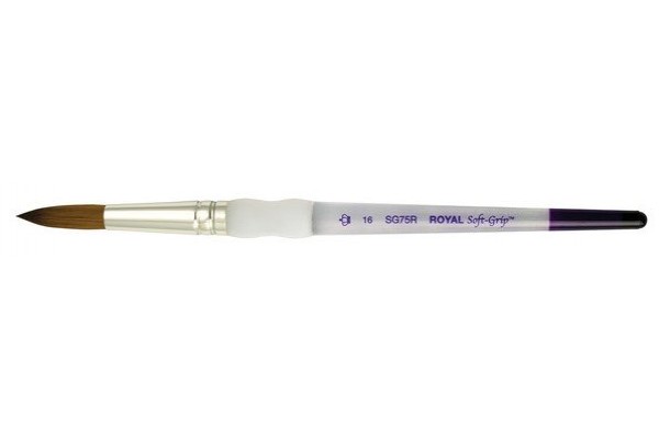 ΠΙΝΕΛΟ ΣΤΡΟΓΓΥΛΟ Νο 16 SOFTGRIP ΑΚΡΥΛΙΚΟ-ΛΑΔΙ-ΑΚΟΥΑΡΕΛΑ SG75R-16
