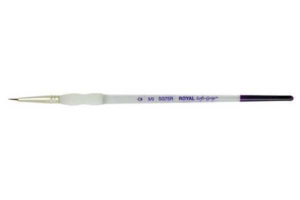 ΠΙΝΕΛΟ ΣΤΡΟΓΓΥΛΟ Νο 3/0 SOFTGRIP ΑΚΡΥΛΙΚΟ-ΛΑΔΙ-ΑΚΟΥΑΡΕΛΑ SG75R-3/0