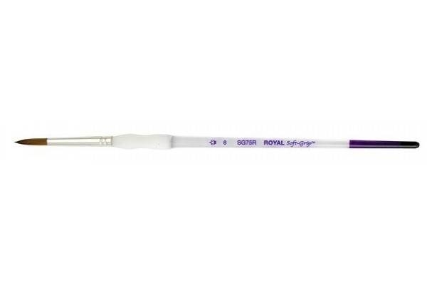 ΠΙΝΕΛΟ ΣΤΡΟΓΓΥΛΟ Νο 6 SOFTGRIP ΑΚΡΥΛΙΚΟ-ΛΑΔΙ-ΑΚΟΥΑΡΕΛΑ SG75R-6