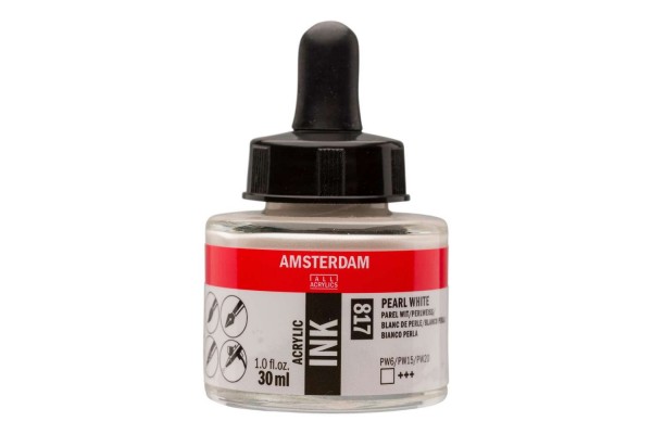 ΜΕΛΑΝΙ INK AMSTERDAM 30ml 817 PEARL WHITE