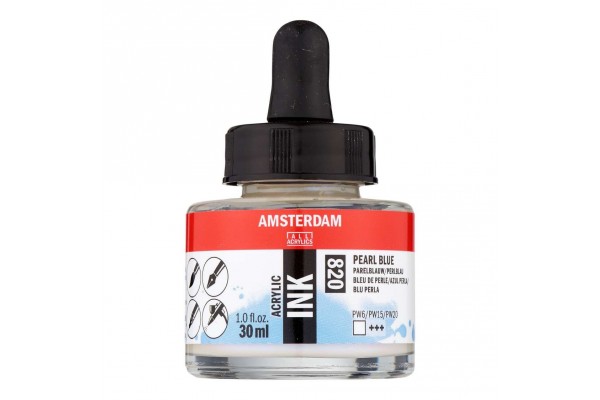 ΜΕΛΑΝΙ INK AMSTERDAM 30ml 820 PEARL BLUE