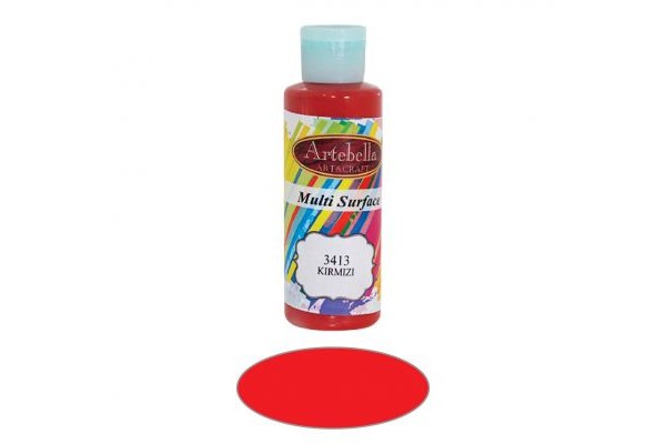 ΑΚΡΥΛΙΚΟ MULTISURFACE No 3413 ΚΟΚΚΙΝΟ 130CC ARTEBELLA