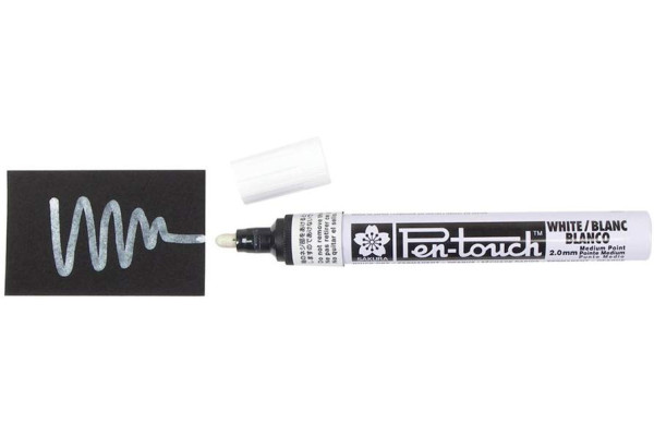 ΜΑΡΚΑΔΟΡΟΙ PEN-TOUCH ΑΣΠΡΟΙ MEDIUM 2,0ΜΜ