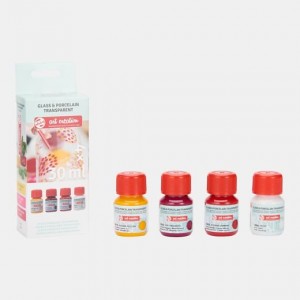 ΧΡΩΜΑΤΑ ΓΙΑ ΓΥΑΛΙ & ΠΟΡΣΕΛΑΝΗ Transparent ΣΕΤ 4Χ30ML Pink Frost ΧΡΩΜΑΤΑ ΓΙΑ ΓΥΑΛΙ & ΠΟΡΣΕΛΑΝΗ Transparent ΣΕΤ 4Χ30ML Pink Frost