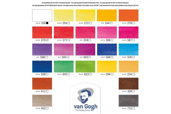 ΣΕΤ WATERCOLOUR ΠΑΣΤΙΛΙΕΣ ΣΕ ΠΛΑΣΤΙΚΗ ΘΗΚΗ VAN GOGH 24ΤΕΜ Botanical selection