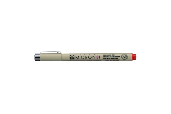 ΜΑΡΚΑΔΟΡΟΙ SAKURA  MICRON 01 ΚΟΚΚΙΝΟ  PIGMA