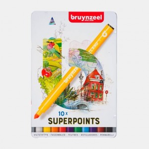 ΜΑΡΚΑΔΟΡΟΙ ΖΩΓΡΑΦΙΚΗΣ BRUYNZEEL SUPER POINTS ΣΕΤ 10ΤΕΜ ΜΑΡΚΑΔΟΡΟΙ ΖΩΓΡΑΦΙΚΗΣ BRUYNZEEL SUPER POINTS ΣΕΤ 10ΤΕΜ