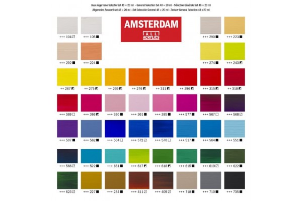 ΣΕΤ ΑΚΡΥΛΙΚΑ AMSTERDAM 48x20ml General selection set