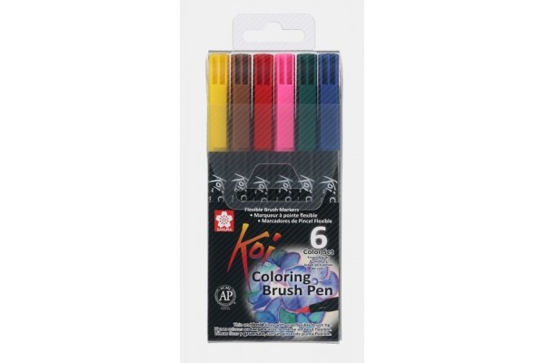 ΜΑΡΚΑΔΟΡΟI SAKURA KOI COLOUR ΣΕΤ 6ΤΕΜ BRUSH BASIC SET