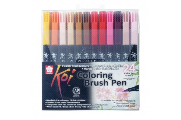 ΜΑΡΚΑΔΟΡΟI SAKURA KOI COLOUR ΣΕΤ 24ΤΕΜ BRUSH PEN