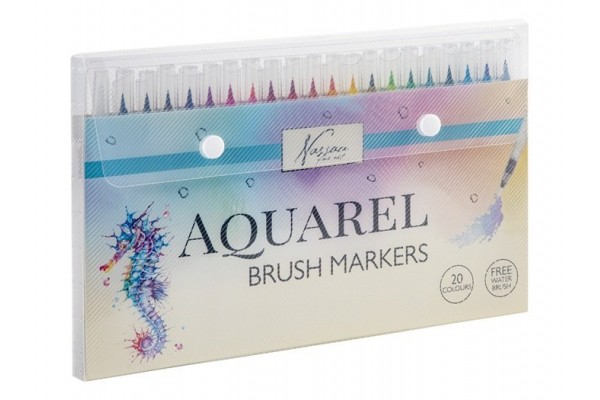 ΜΑΡΚΑΔΟΡΟΙ ΑΚΟΥΑΡΕΛΑΣ ΣΕΤ 20ΤΕΜ & 1 WATER BRUSH