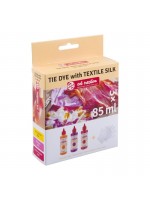 ΣΕΤ ΧΡΩΜΑΤΑ ΓΙΑ ΥΦΑΣΜΑ 3X85ML TIE DYE WITH TEXTILE SILK PINK