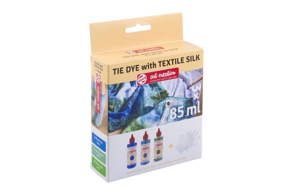 ΣΕΤ ΧΡΩΜΑΤΑ ΓΙΑ ΥΦΑΣΜΑ 3X85ML TIE DYE WITH TEXTILE SILK BLUE