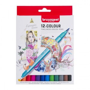 ΣΕΤ ΜΑΡΚΑΔΟΡΟΙ 12ΤΕΜ ΜΕ ΔΙΠΛΗ ΜΥΤΗ FINELINER & BRUSH PENS BRUYNZEEL ΣΕΤ ΜΑΡΚΑΔΟΡΟΙ 12ΤΕΜ ΜΕ ΔΙΠΛΗ ΜΥΤΗ FINELINER & BRUSH PENS BRUYNZEEL