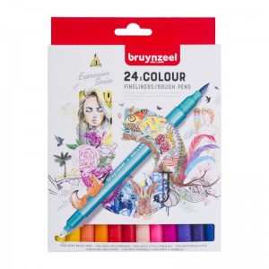ΣΕΤ ΜΑΡΚΑΔΟΡΟΙ 24 ΤΕΜ ΜΕ ΔΙΠΛΗ ΜΥΤΗ FINELINER & BRUSH PENS BRUYNZEEL ΣΕΤ ΜΑΡΚΑΔΟΡΟΙ 24 ΤΕΜ ΜΕ ΔΙΠΛΗ ΜΥΤΗ FINELINER & BRUSH PENS BRUYNZEEL