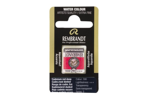 ΠΑΣΤΙΛΙΕΣ ΑΚΟΥΑΡΕΛΑΣ REMBRANDT S3 306 Cadmium Red Deep