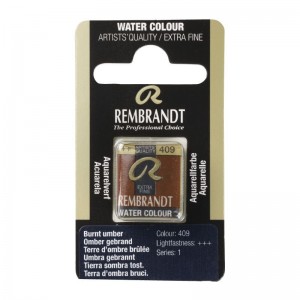 ΠΑΣΤΙΛΙΕΣ ΑΚΟΥΑΡΕΛΑΣ REMBRANDT S1 409 Burnt Umber ΠΑΣΤΙΛΙΕΣ ΑΚΟΥΑΡΕΛΑΣ REMBRANDT S1 409 Burnt Umber