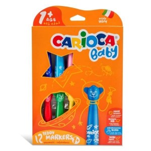 ΜΑΡΚΑΔΟΡΟΙ ΖΩΓΡΑΦΙΚΗΣ CARIOCA BABY TEDDY MARKERS 12TEM 42816 ΜΑΡΚΑΔΟΡΟΙ ΖΩΓΡΑΦΙΚΗΣ CARIOCA BABY TEDDY MARKERS 12TEM 42816