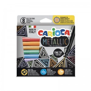 ΜΑΡΚΑΔΟΡΟΙ ΖΩΓΡΑΦΙΚΗΣ ΜΕΤΑΛΛΙΚΟΙ FINE TIP CARIOCA 8 ΧΡΩΜΑΤΑ 43162 ΜΑΡΚΑΔΟΡΟΙ ΖΩΓΡΑΦΙΚΗΣ ΜΕΤΑΛΛΙΚΟΙ FINE TIP CARIOCA 8 ΧΡΩΜΑΤΑ 43162