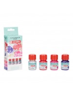 ΧΡΩΜΑΤΑ ΓΙΑ ΓΥΑΛΙ & ΠΟΡΣΕΛΑΝΗ Opaque ΣΕΤ 4Χ30ML PINK (2010-6032-6035-8020)